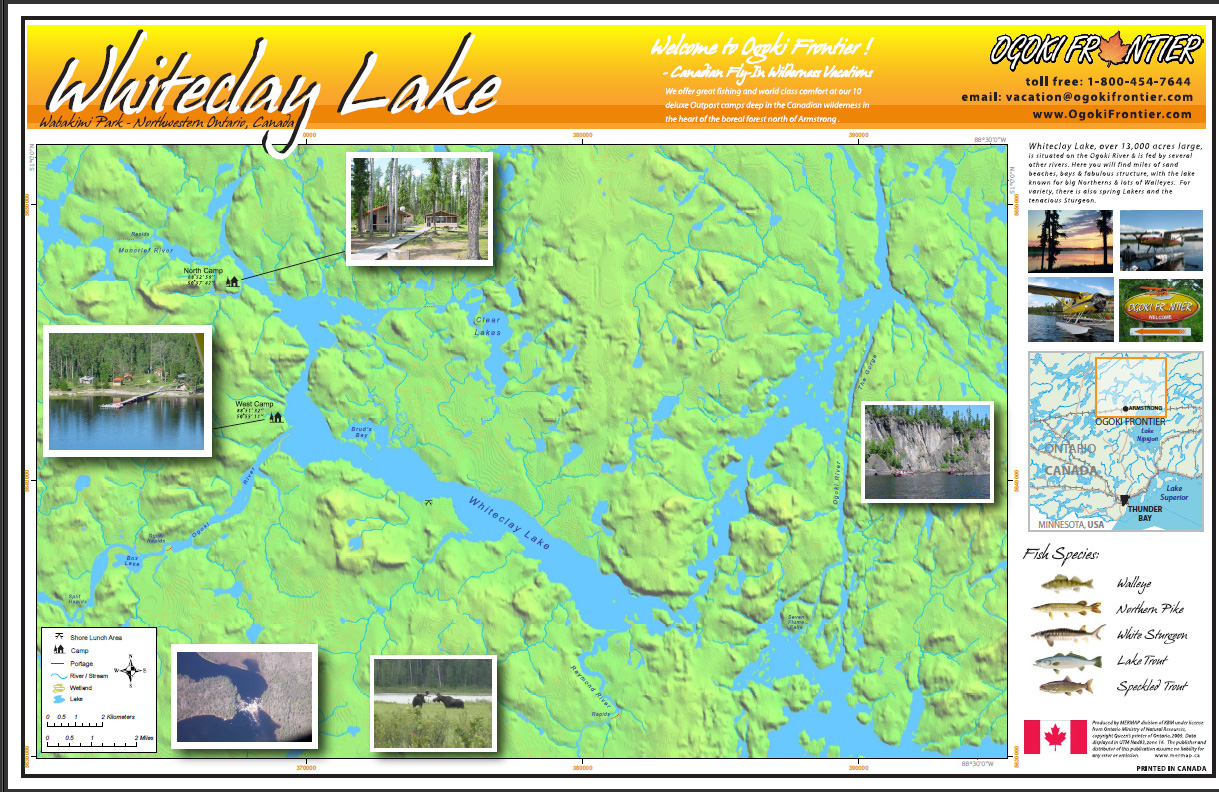 Whiteclay Lake Fishing Map
